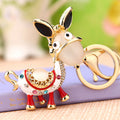 Jeweled Donkey Keychains with Bare Braided Wrist Loop Options view 7
