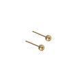 Gold Frosted Sand Texture Mini Ball Stud Earrings Pair view 5