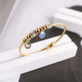 Gold Tone Evil Eye Adjustable Cuff Bracelets in Three Styles view 2