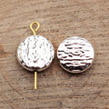 Textured Round Small Hole Beads in Three Finishes for Jewelry Making view 2