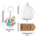 Heart-Shaped Wood I Love You Dad Keychain With Metal Split Ring view 2