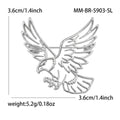 Openwork Flying Eagle Brooch in Gold or Silver Tone Metal view 4