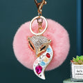 Multigem Fox Keychains with Fourteen Pom Colors and Multiple Loop Styles view 9