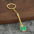 Gold-Tone Dombra-Shaped Metal Keychain, Seven Color Styles view 8