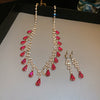 Gold Pink Teardrops