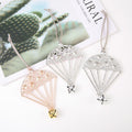 Rhinestone Parachute Bell Hanging Ornament Red Clear Pink view 2