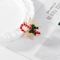 Red Gold Tone Ribbon Bow Enamel Metal Brooch Pin for Jackets and Lapels view 5