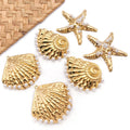 Gold-Tone Seashell and Starfish Shell Charms with 3 Listed Options view 4