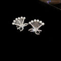 Crystal Floral Ear Clips with Bow and Fan Shaped Designs view 6