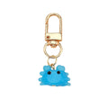Gold Tone Glass Crab Clip Keychains in Six Bright Colors view 5