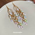 Colorful Beaded Chandelier Hook Earrings Fashion Jewelry view 4