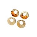 Tortoise And Beige Open Disc Drop Earrings Statement Jewelry Design view 5