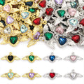 Polished Silver Gold Heart Alloy Charms in 16 Styles view 4