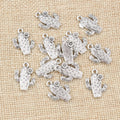Textured Cactus Charms in an Antique Silver Finish view 4