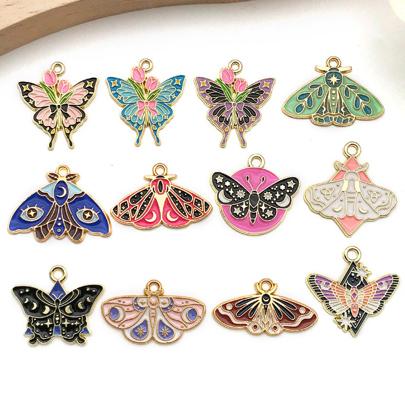Zinc Alloy Cartoon Butterfly Charm Pendant for DIY Bracelet Necklace Jewelry Making