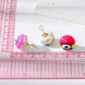Colorful Round Eyeball Stud Earrings in Eight Designs view 5