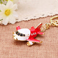 Jeweled Aircraft, Motorcycle, Car and Sailboat Keychains in Twenty-Six Options view 2