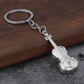Violin-Shaped Metal Keychain in Six Metallic Color Finishes view 7