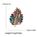 Crystal Leaf Brooch in Six Rich Color Combinations view 5