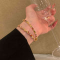 Colorful Crystal Slider Bracelet And Open Cuffs In Gold Or Silver Tone view 1