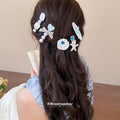 Shell Starfish Pearl Five Piece Hair Clip Sets Four Colors view 3