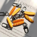 Resin Mini Baguette Bread Keychains Random Mixed Styles view 6