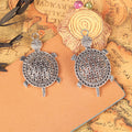 Ornate Round Sea Turtle Alloy Pendant Charm in 2 Finishes view 3