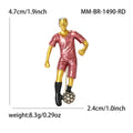 Enamel Soccer Player Brooch in Red and Blue Kits for Jackets and Scarves view 6
