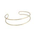 Gold Tone Open Wire Geometric Choker Collar Four Designs view 5