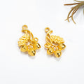 Acorn Cluster And Oak Leaf Metal Pendant Charm For Jewelry Making view 3