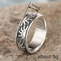 Antique Silver Sun Motif Band Fashion Ring Sizes 6-10 view 4