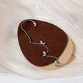 Silver Butterfly Crystal Look Long Chain Pendant Necklace view 3