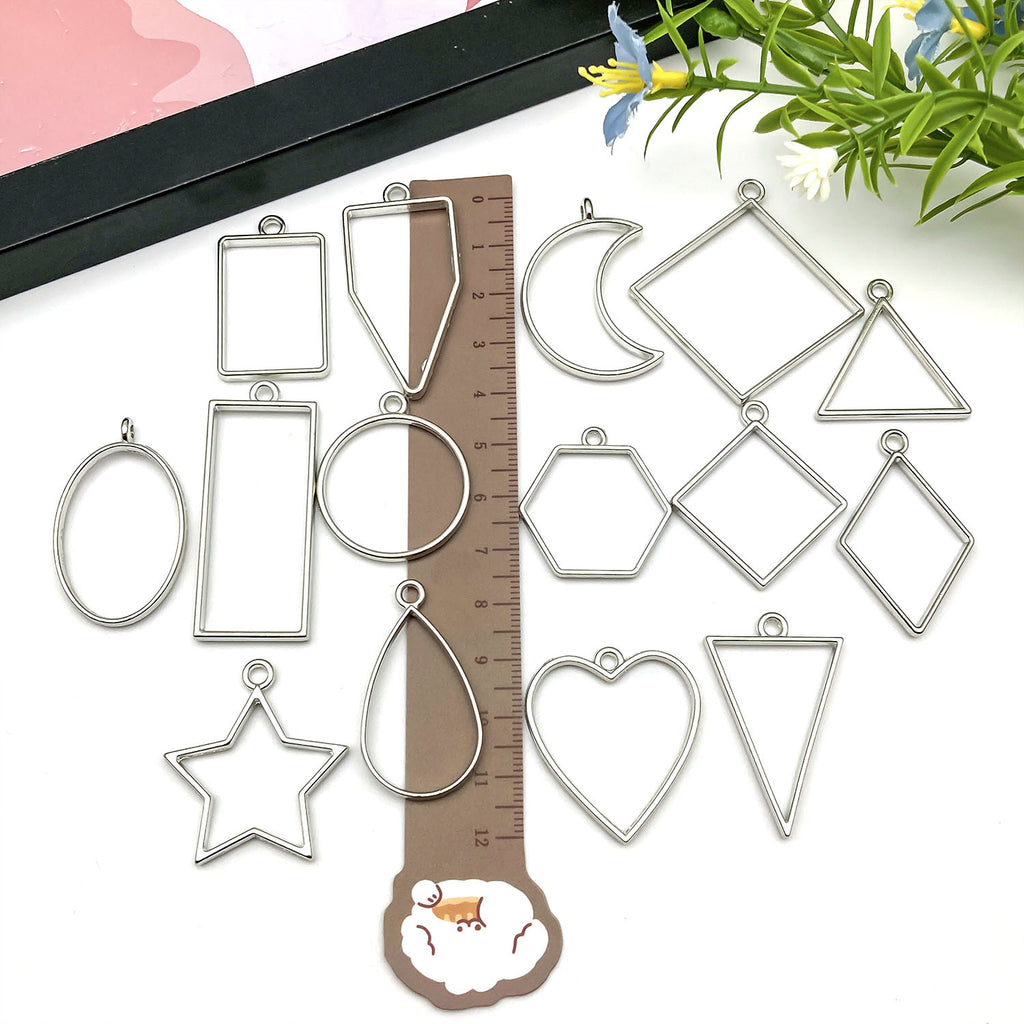 Zinc Alloy Teardrop Heart Hollow Charm Pendants for DIY Bracelet Necklace Jewelry Making