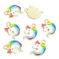 Rainbow Unicorn Head Enamel Charm Collection for Jewelry Making view 9
