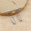 Engraved Geometric Tube Small-Hole Bead in Two Antique Finishes view 2