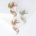 Gradient Enamel Phoenix Brooch in 3 Color Styles Metal Pin view 1