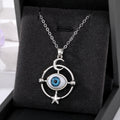 Gold and Silver Tone Celestial Evil Eye Pendant Necklaces view 8