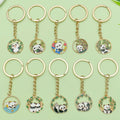Panda Charm Keychains Featuring Chain Across 42 Pictured Variations view 1