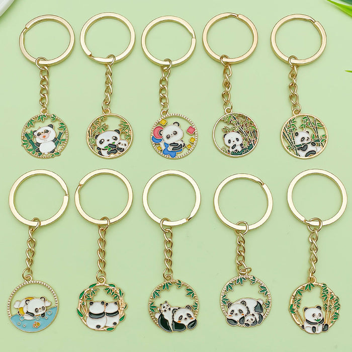 Panda Charm Keychains Featuring Cat Across 42 Pictured Variations
