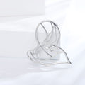 Open Line Art Woman Profile Metal Brooch in Gold and Silver view 6