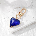 Faceted Heart Crystal Keychains Gold Lobster Clasp 7 Colors view 8