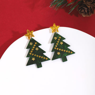 Supplied main image of green Christmas tree novelty studs