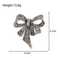 Ribbon Bow Two Designs Metal Brooch Pin 4.2 x 4.7 cm view 5