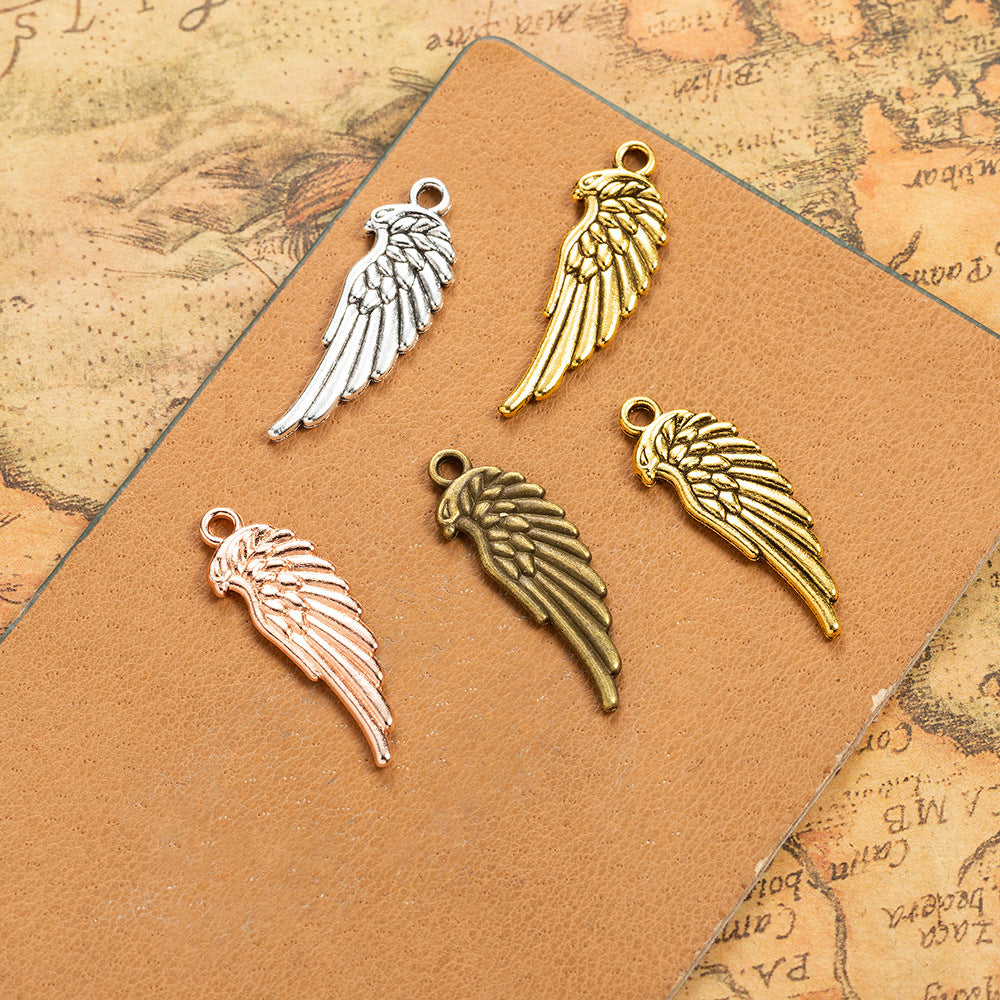 33x11mm Double-Sided Alloy Eagle Wing Charm Pendant