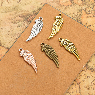 feathered wing charms in grouped front view