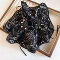 Bandana Print Fabric Pearl Bow Hair Claw Clip 2 Styles view 6