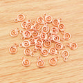 Spiral Swirl Metal Jewelry Charms in Six Finish Options view 4