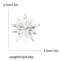 Marquise Rhinestone Star Brooch Blue Clear Crystal Burst Pin view 7
