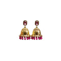 Five Color Gold Tone Beaded Jhumka Bell Dangle Earrings view 5