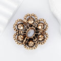 Flower Pearl Look Metal Brooch Pin for Jackets and Lapels view 3